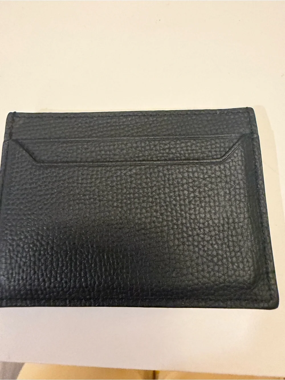 Loewe Anagram Card Holder Black Pebbled Calfskin Leather Wallet
